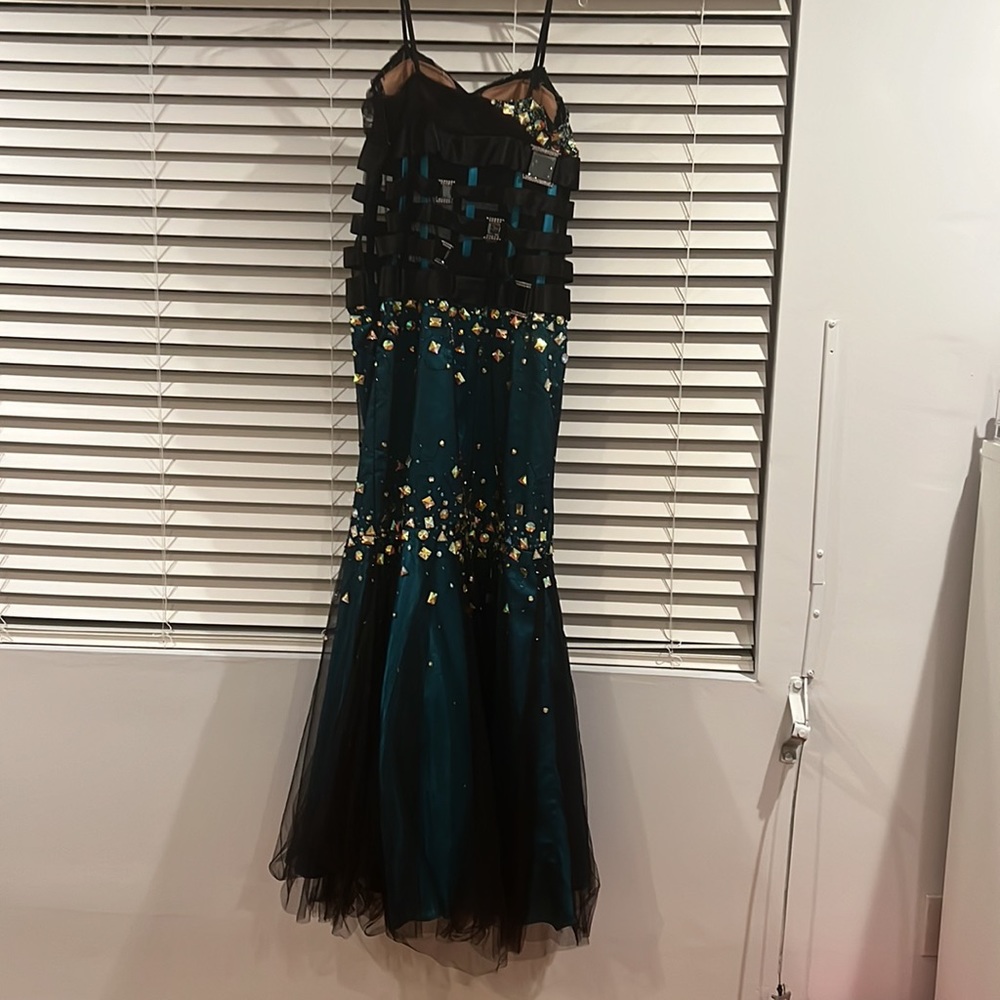 2000’s MNM Couture Turquoise dress with corset - Picture 4 of 4